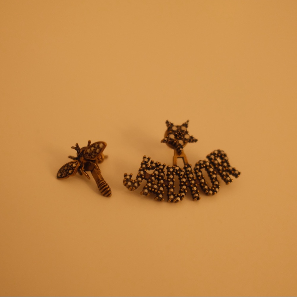 Dior J'Adior Gold and Black Earrings